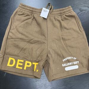 Gallery Dept Brown and Yellow Athletic Shorts